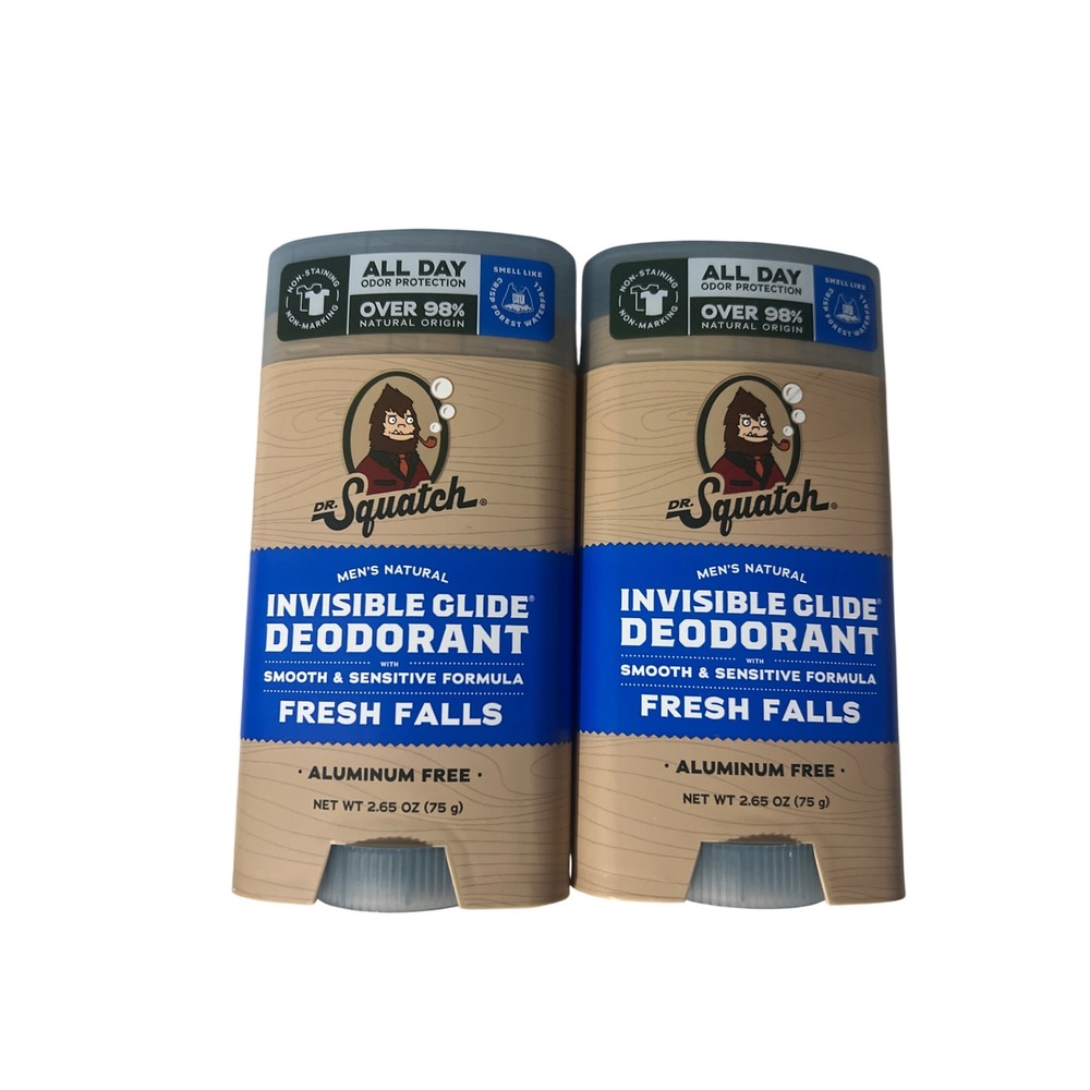 Dr. Squatch Fresh Falls Men's Natural Deodorant 2.65 oz 2 Pack Aluminum Free